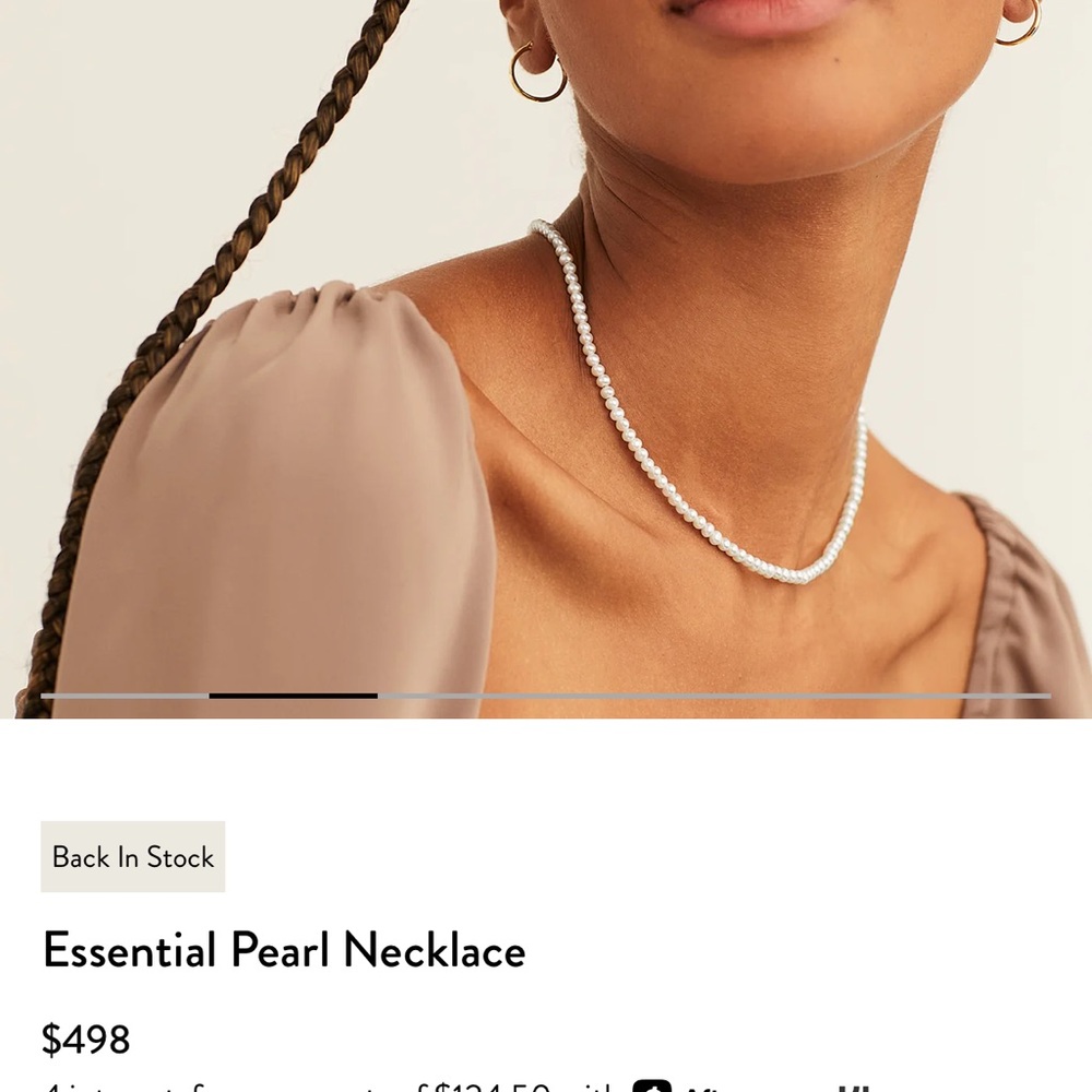 Mejuri 14k Gold Essential Pearl Necklace